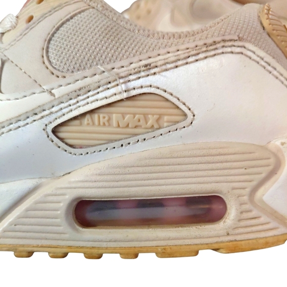 Nike Tan And White Air max 90 Women's Sneakers Size 7 - Picture 6 of 13